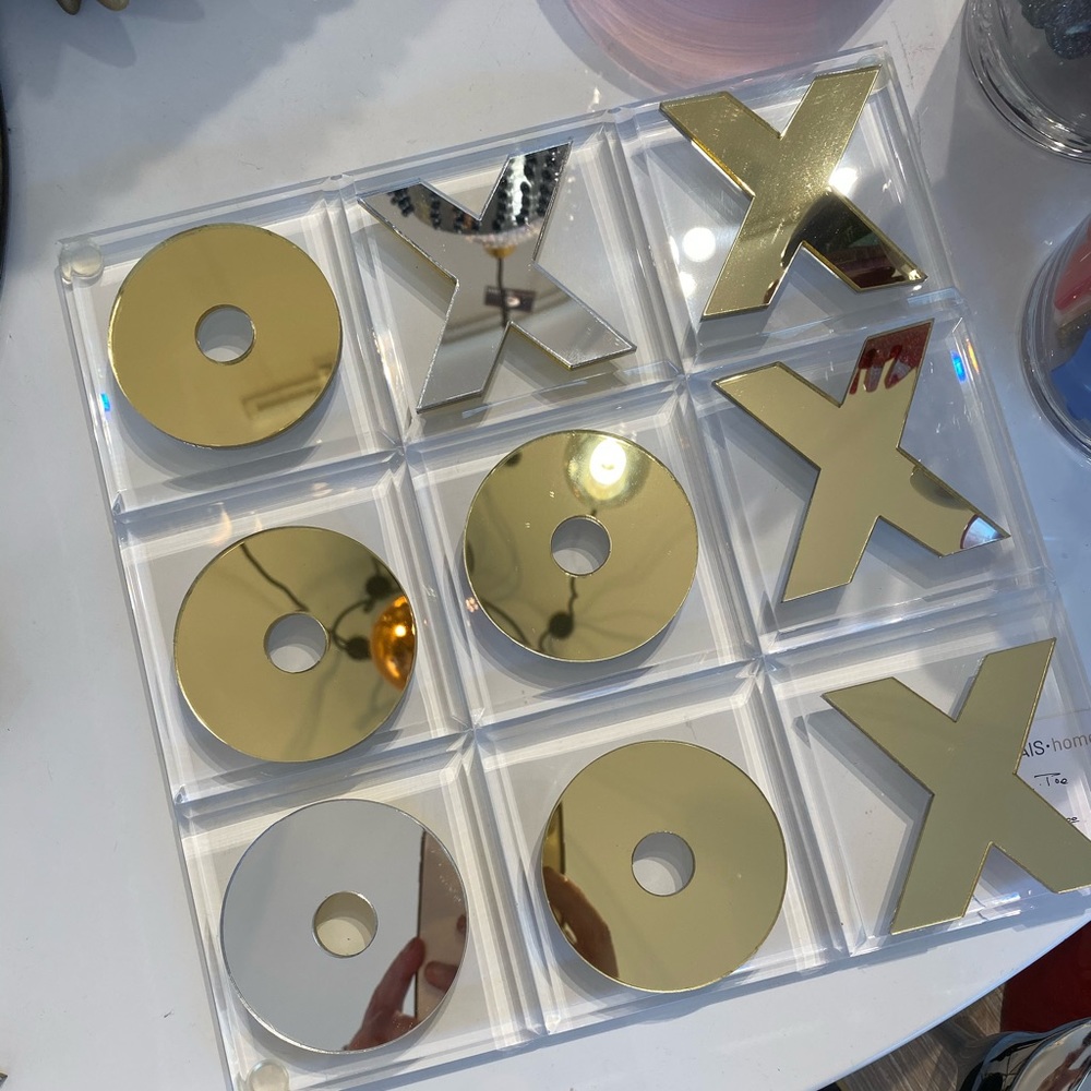 Acrylic tabletop TIC TAC TOE game